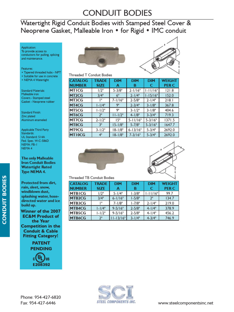 Condulet Sci Tipo T | PDF | Building Engineering | Building Materials