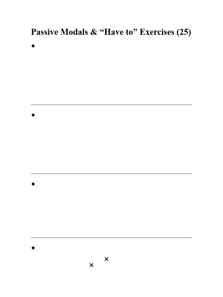 Passive Modals | PDF