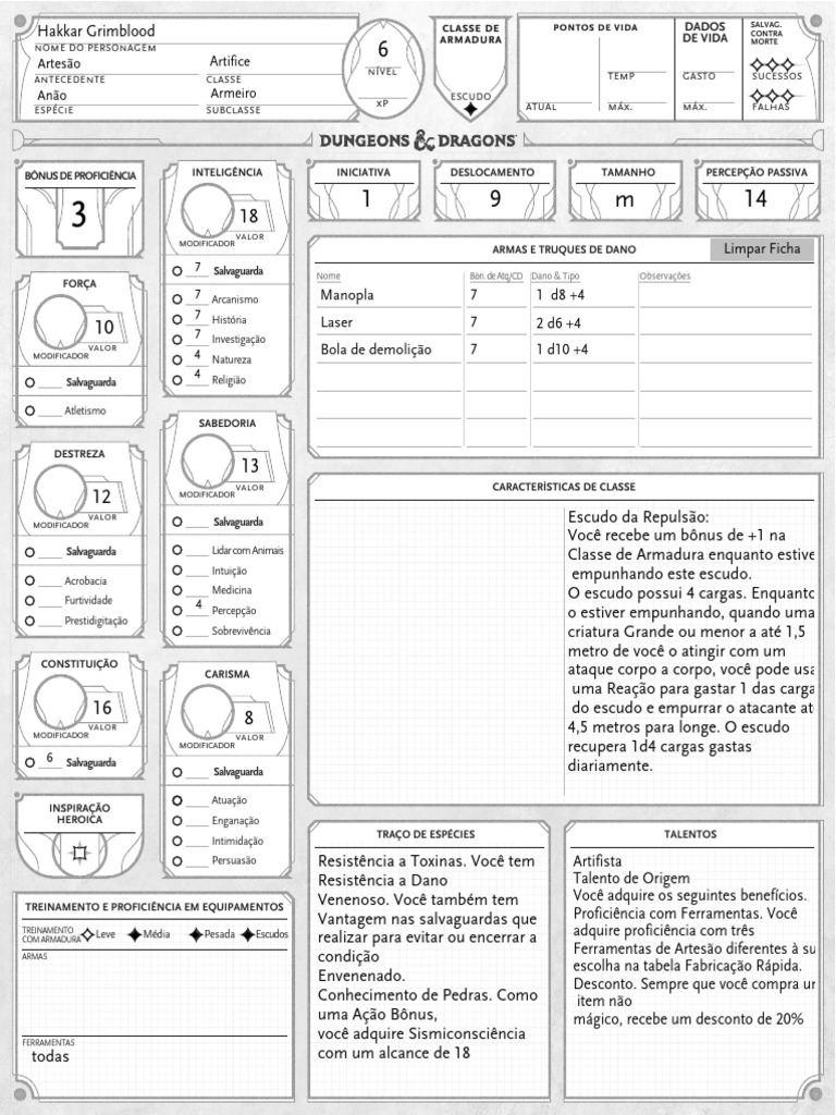 Ficha Completa Hakkar | PDF