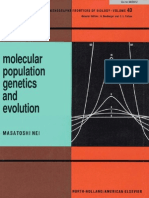 Molecular Population Genetics and Evolution - Masatoshi Nei