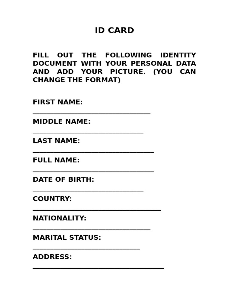 Id Card | PDF