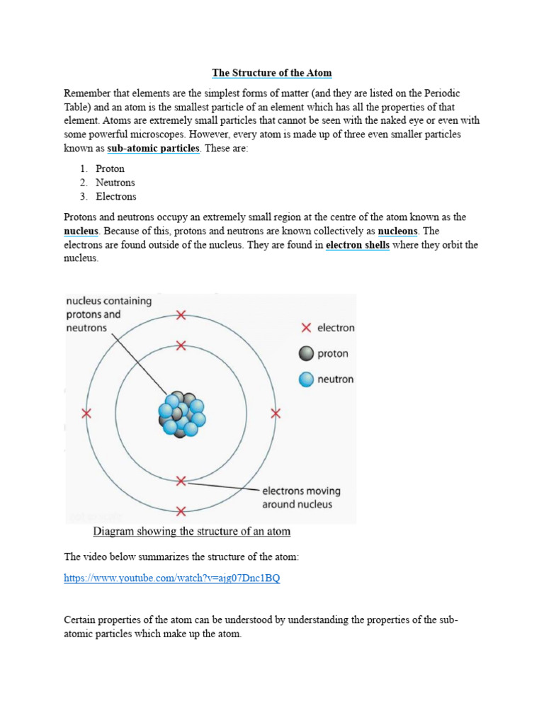 Atoms | PDF | Atoms | Chemical Elements
