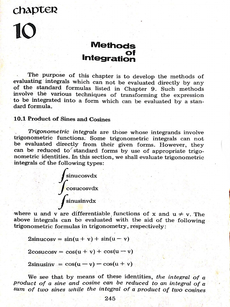 CH10 Methods of Integration | PDF