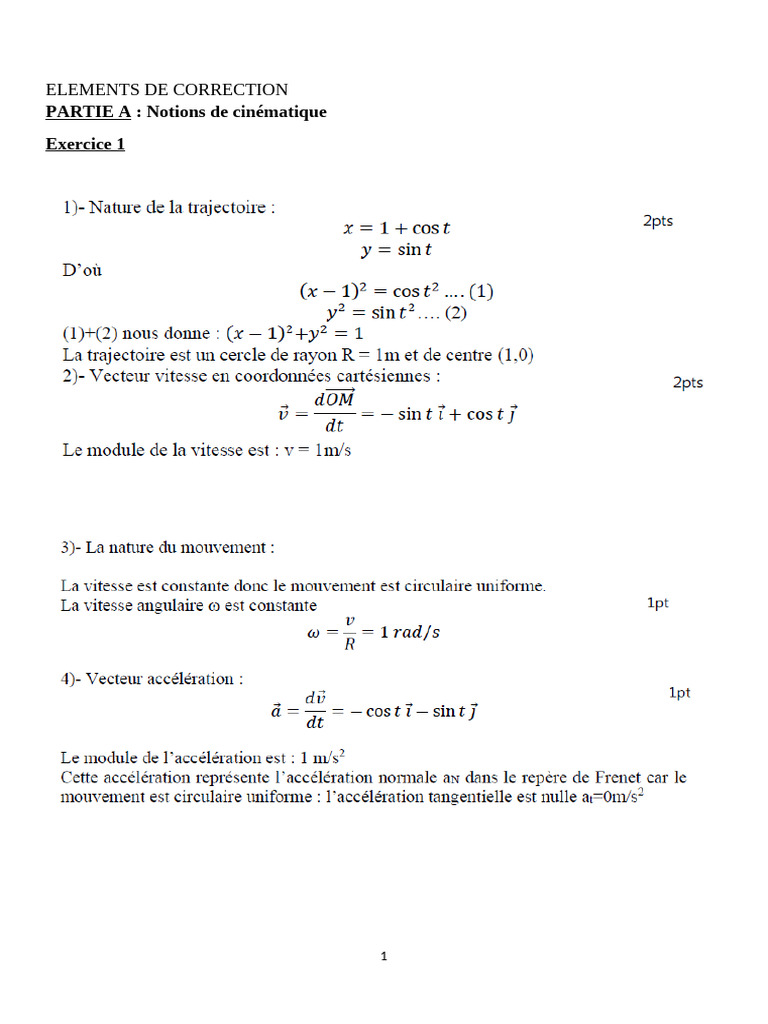 Correction Phy 1 Chs | PDF