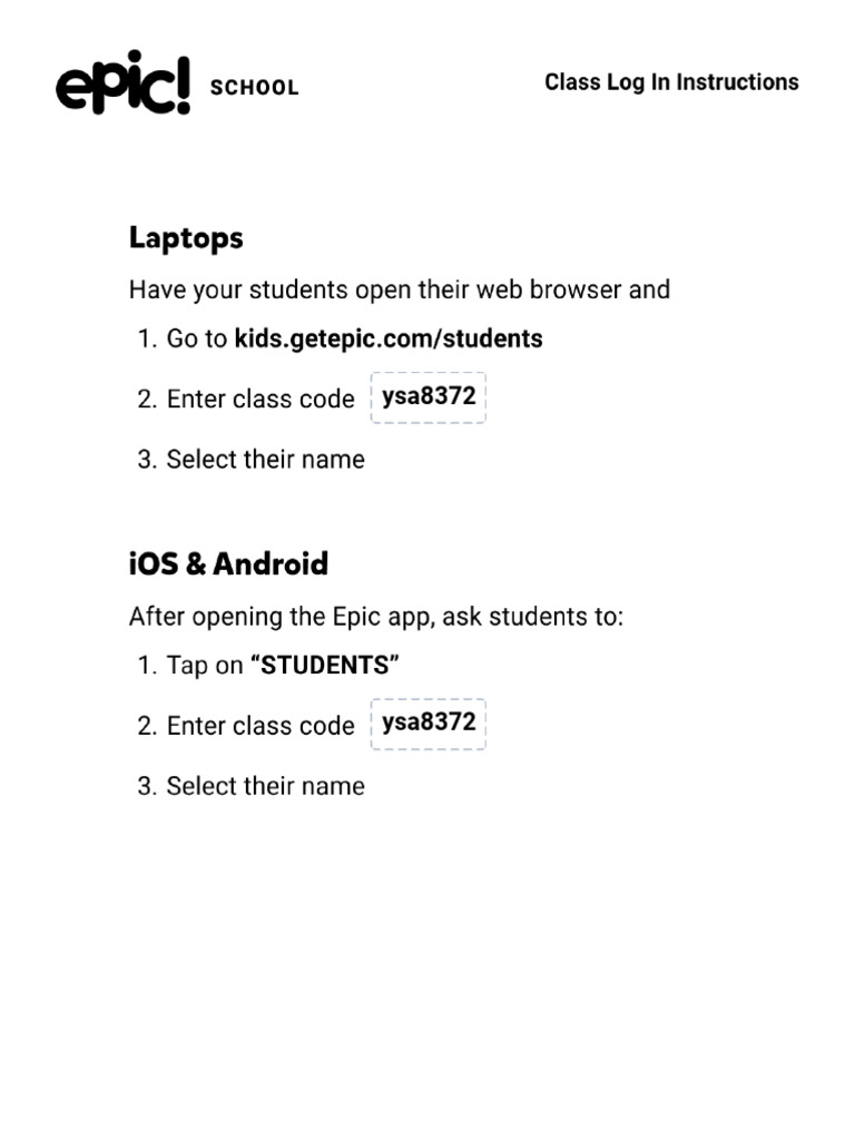EPIC Directions | PDF