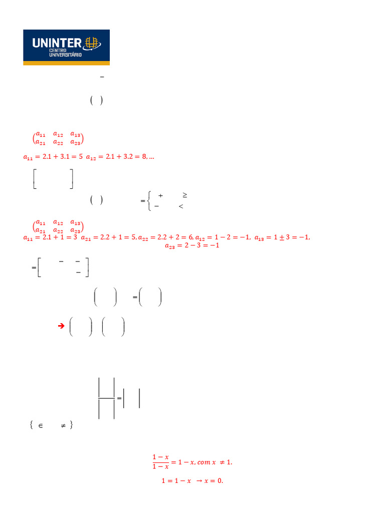 Aula1 Matrizes Det Sist Lin | PDF | Matriz (Matemática) | Matemática