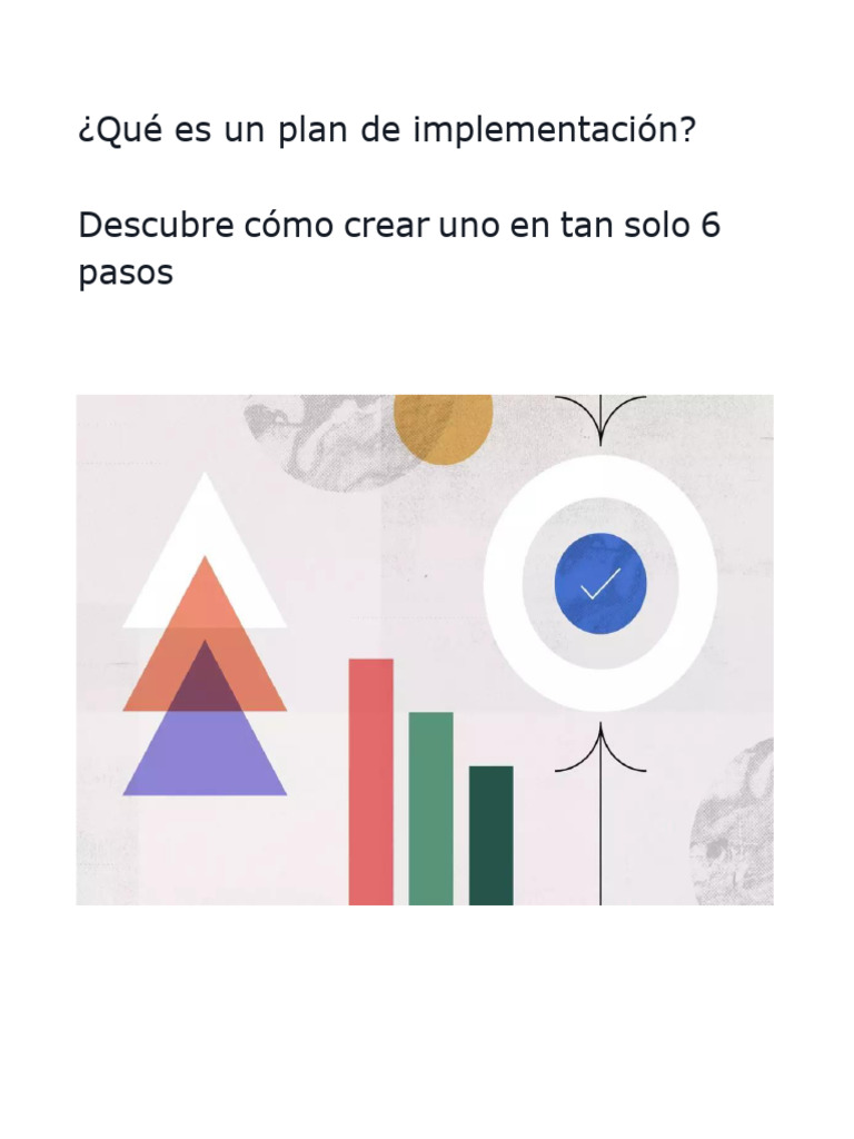 ¿Qué Es Un Plan de Implementación - Descubre Cómo Crear Uno en Tan Solo ...