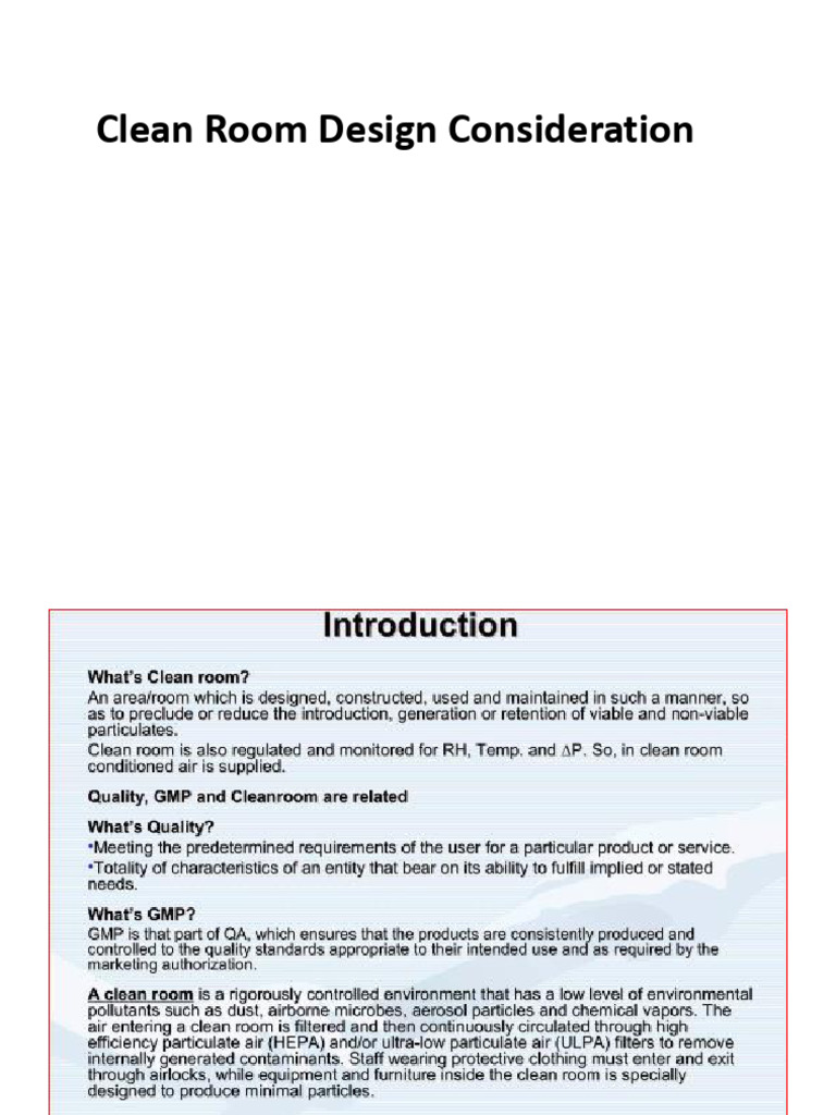 Cleanroom Design Consideration 1771736084 | PDF