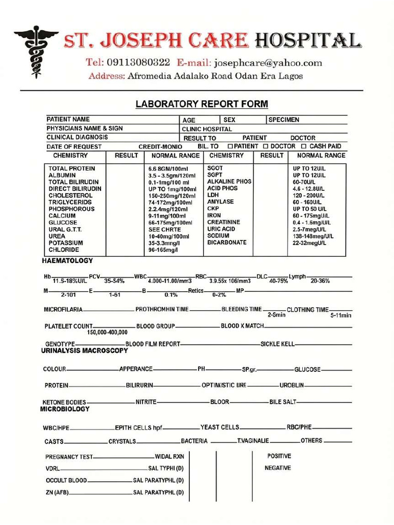 Laboratory Experiemental Report Table | PDF