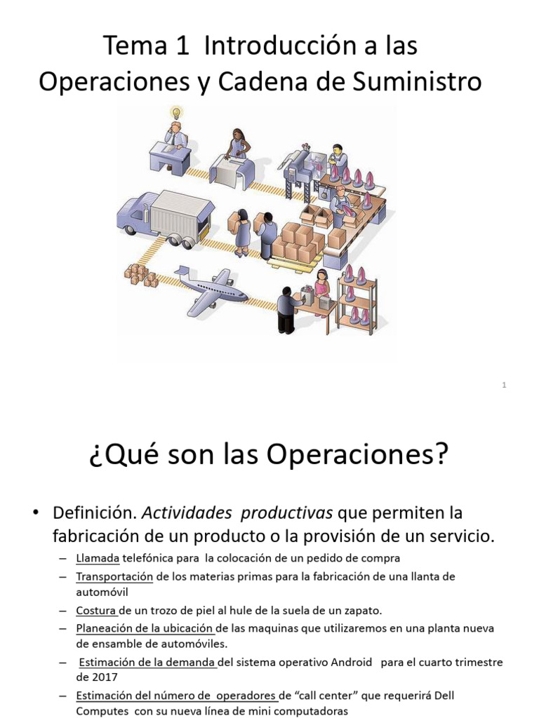 Tema 1 Introduccion a la cadena de suministros | PDF | Cadena de ...