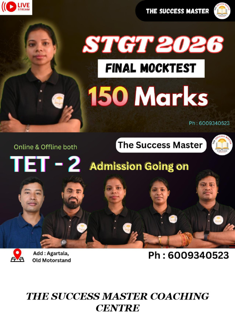 STGT Final Mocktest 2026 | PDF
