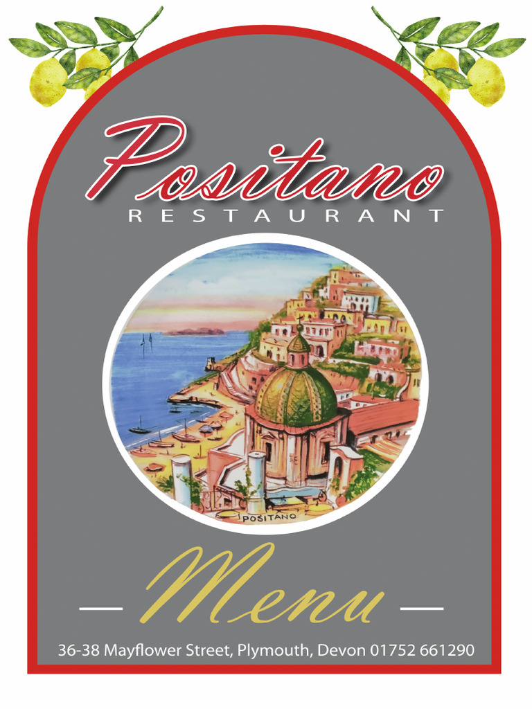 Positano Menu 2023 | PDF