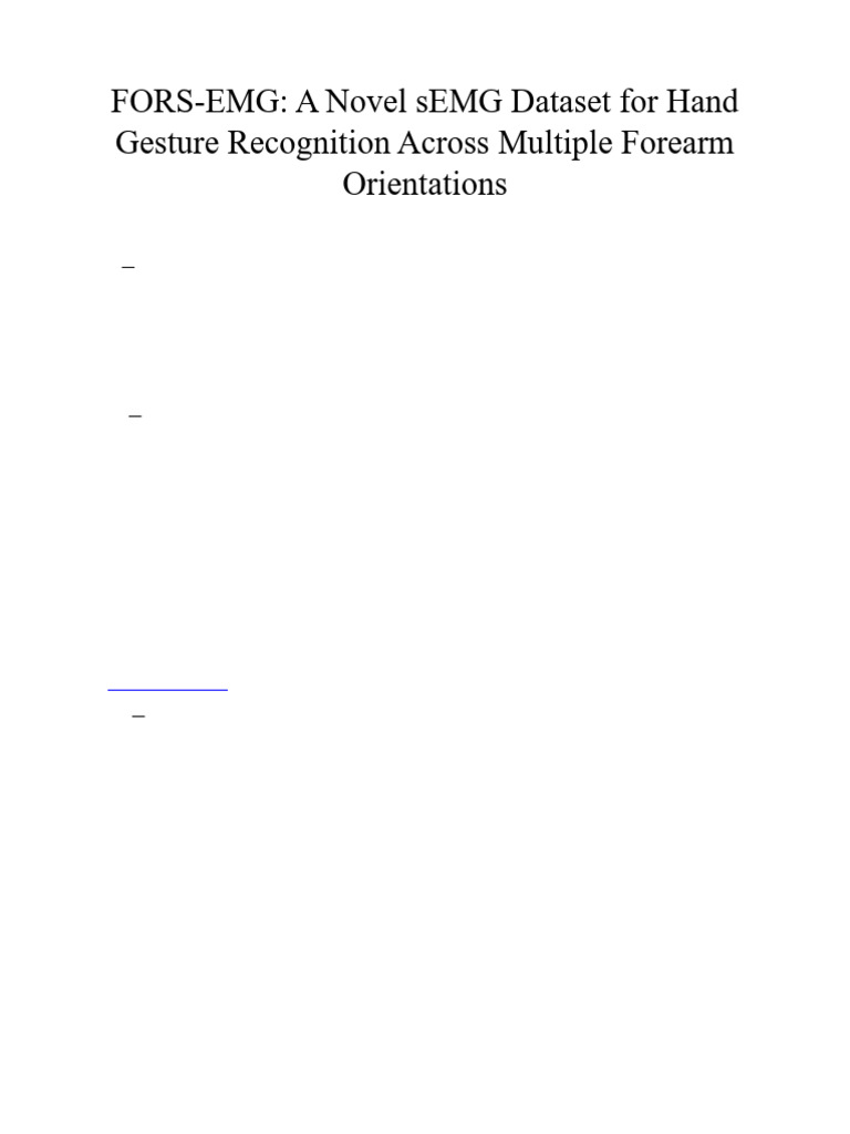 FORS-EMG: A Novel sEMG Dataset For Hand Gesture Recognition Across ...