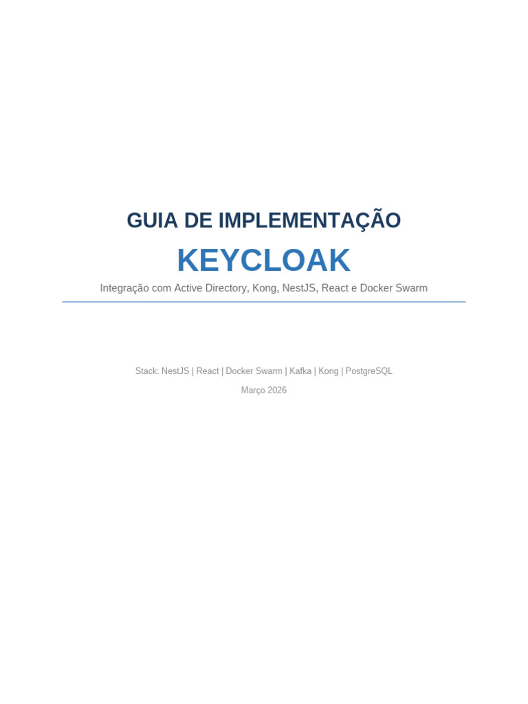 Guia Keycloak Implementacao | PDF | Protocolos de rede | Internet