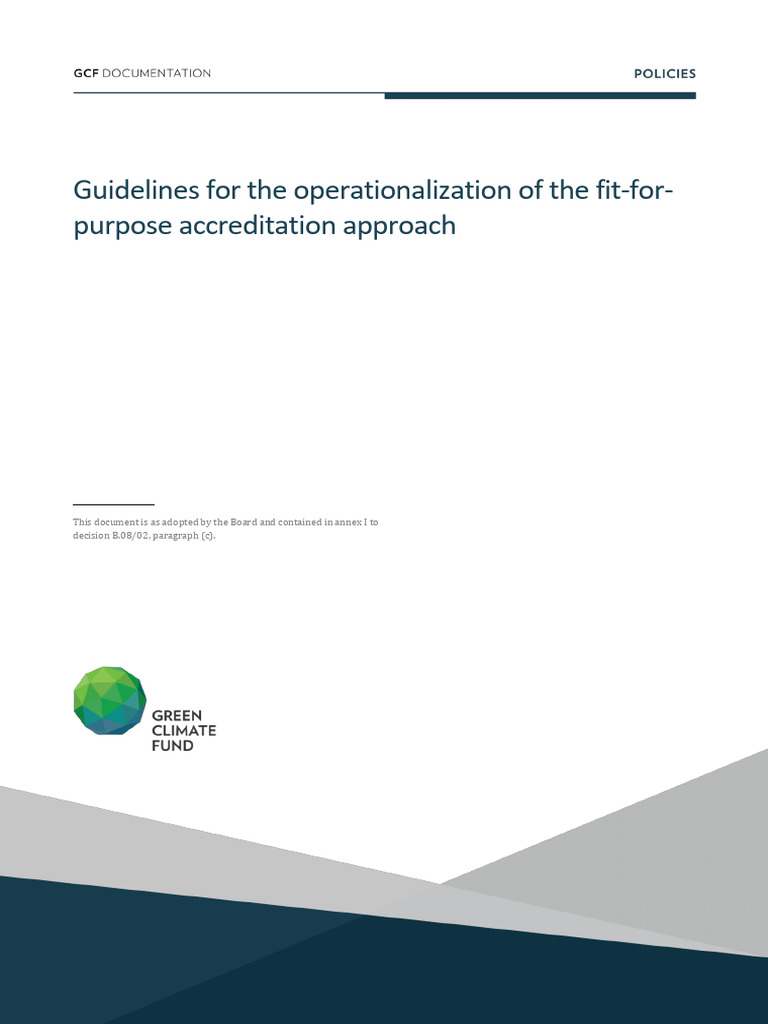 Guidelines Fit Purpose Accreditation | PDF | Regulatory Compliance | Risk