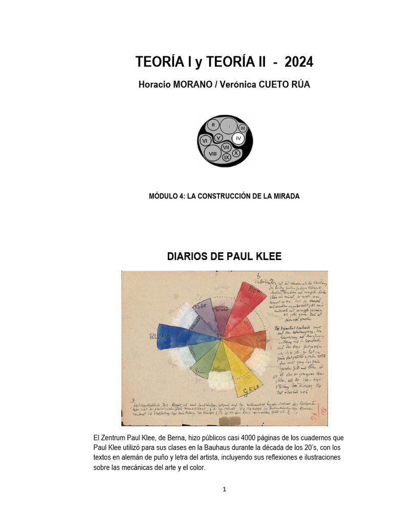 2024 Teoria 1 Modulo 4 Artista Paul Klee y Museo Renzo Piano Arq | PDF ...