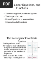 Graphs, Linear Equations, and Functions