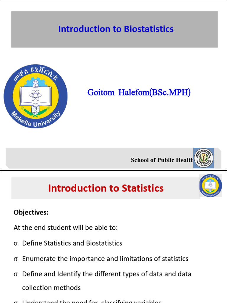 Introduction To Biostatistics | PDF | Statistics | Level Of Measurement