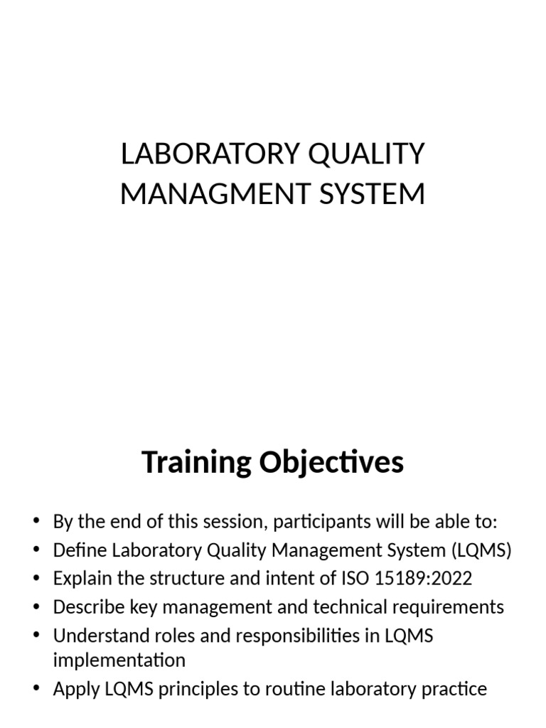 Laboratory Quality Managment System | PDF | Patient Safety | Medical ...