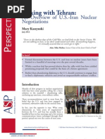 Download Talking With Tehran- an Overview of US-iran Nuclear Negotiations by The American Security Project SN101533556 doc pdf
