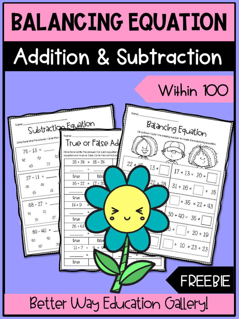 Addition & Subtraction: Balancing Equation | PDF