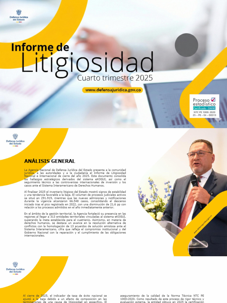 Informe de Litigiosidad Cuarto Trimestre 2025 300125 | PDF | Economias