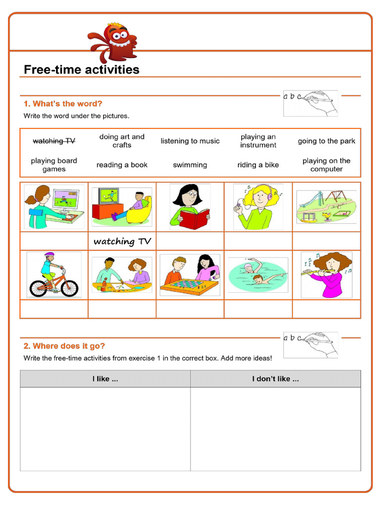 Free Time Activities | PDF