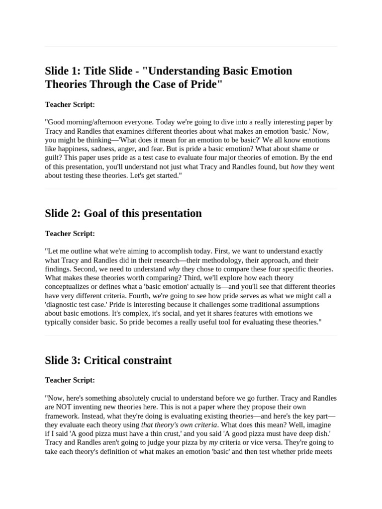 WEEK 4 Taecher Script | PDF | Emotions | Fear