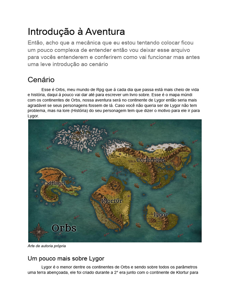 Introdução Á Aventura | PDF | Terra