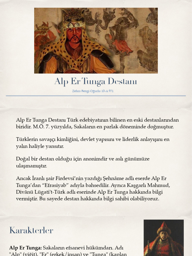 Alp Er Tunga Destanı | PDF