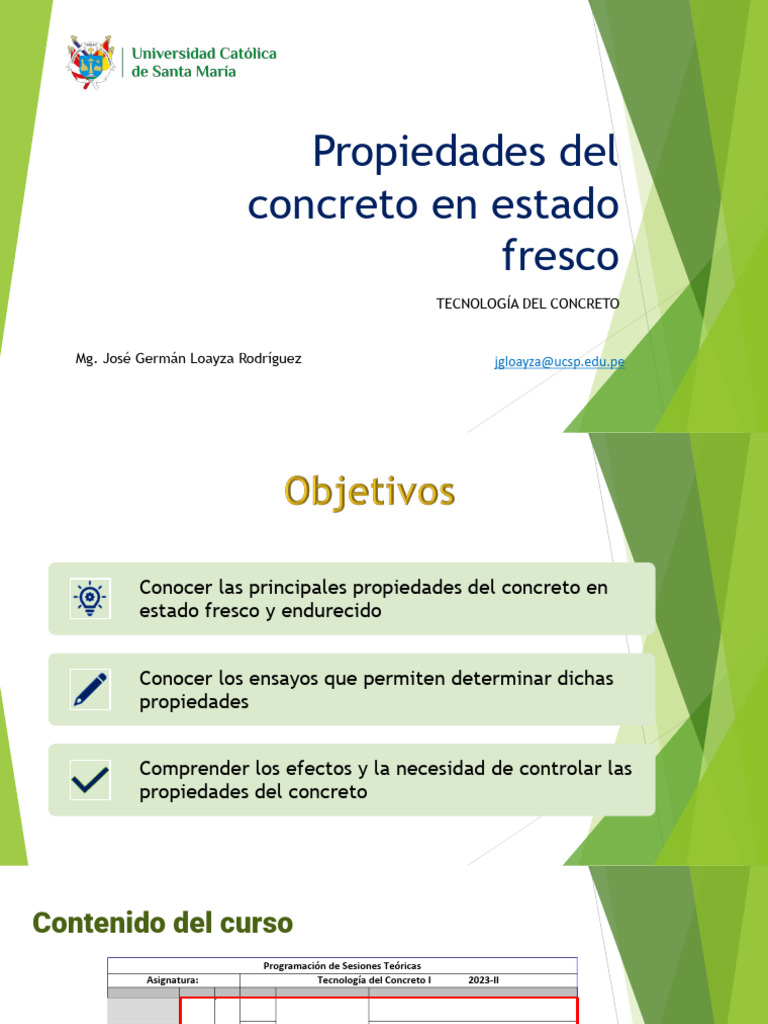 TC_Sesión 26,27_ Propiedades del concreto fresco (1) | PDF | Hormigón ...