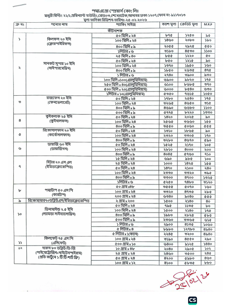 Update Price List-25!02!26 | PDF