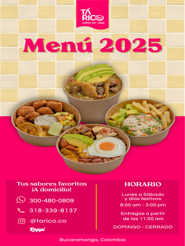 MENÚ 2025 TR | PDF | Cilantro | Alimentos