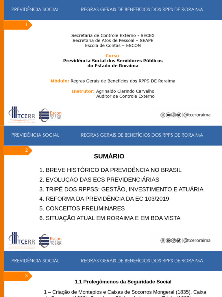 REGRAS GERAIS DE BENEFÍCIOS DOS RPPS DE RORAIMA - Agrinaldo | PDF ...