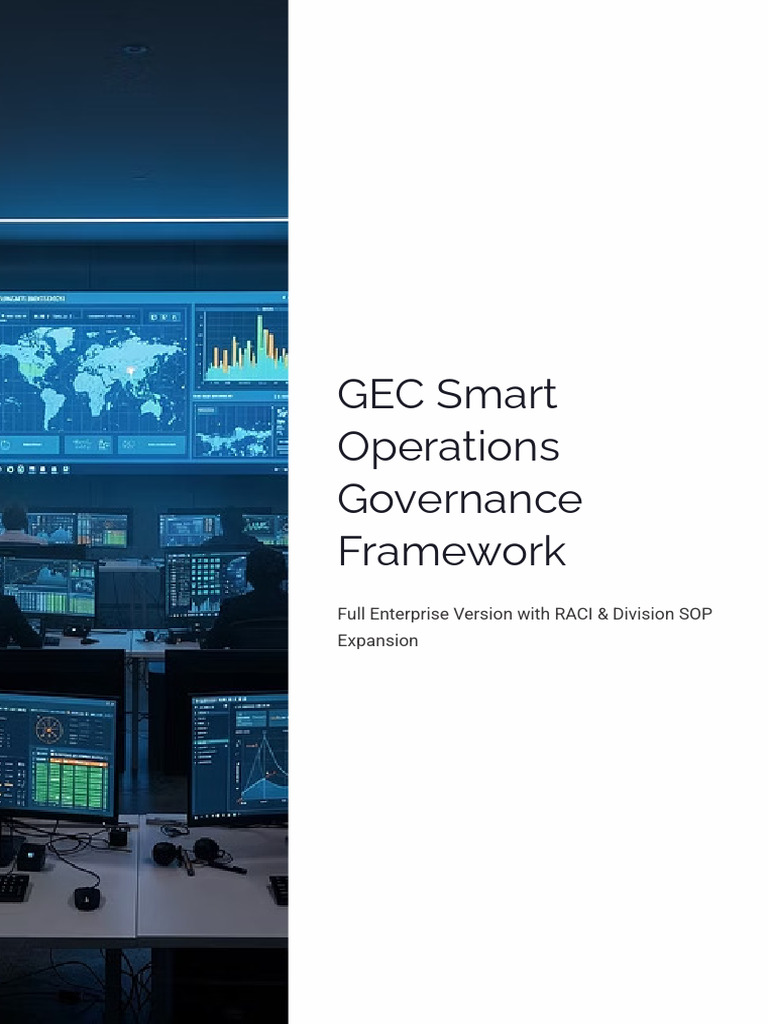 GEC Smart Operations Governance Framework | PDF | Inventory | Logistics