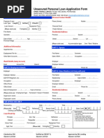 FinCorp Personal Loan Application Form | PDF | Loans | Credit