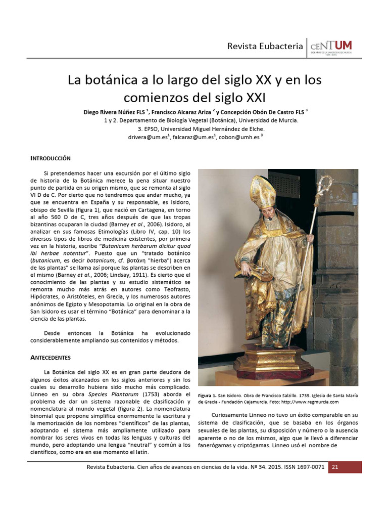 Botanica Siglos XX y XXI | PDF | Botánica | Plantas