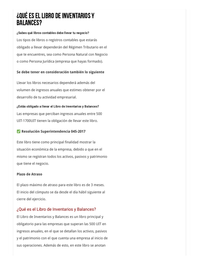 ¿Qué Es El Libro de Inventarios y Balances_ - Clubcontable | PDF ...