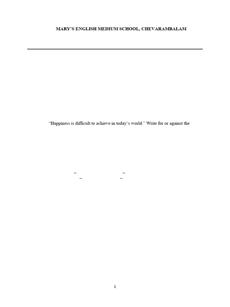 Xii Model 1 Eng 1 | PDF