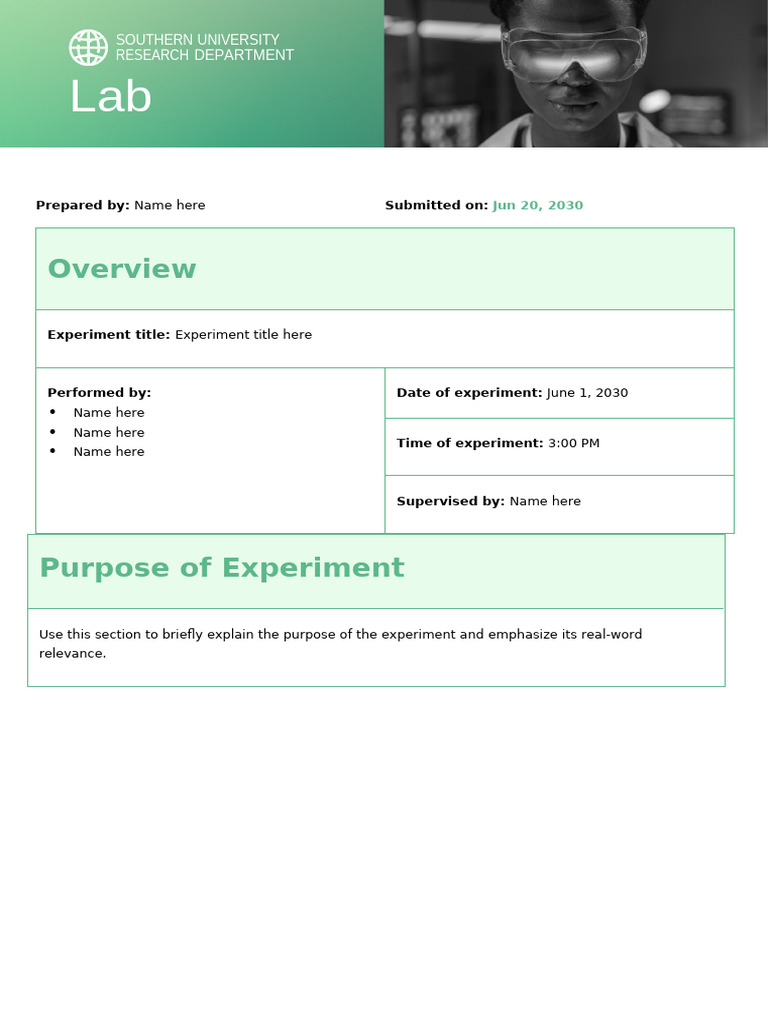 Report Templates Lab Report | PDF