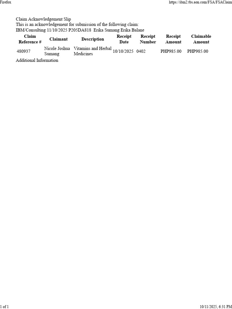 Reimbursement | PDF