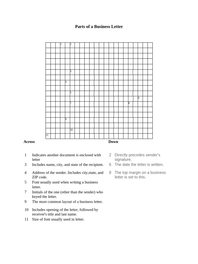 Parts of A Business Letter Ss | PDF
