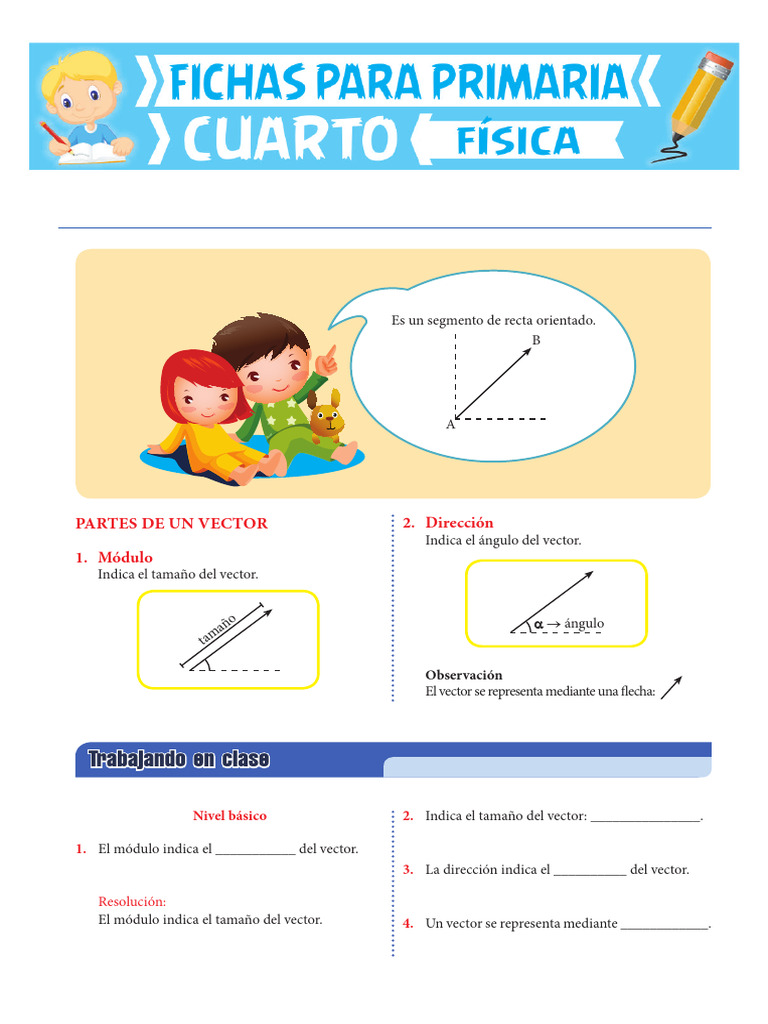 08 Partes de Un Vector para Cuarto de Primaria | PDF | Vector ...