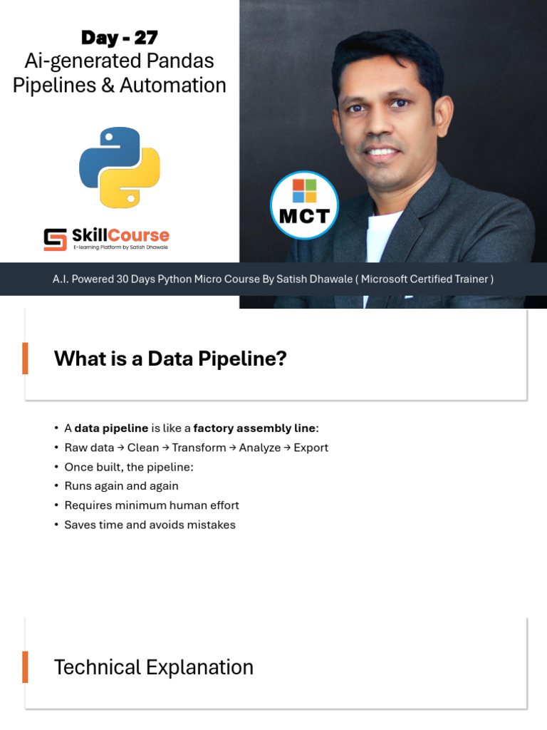 Day 27 Python AI Generated Pipeline Automation | PDF