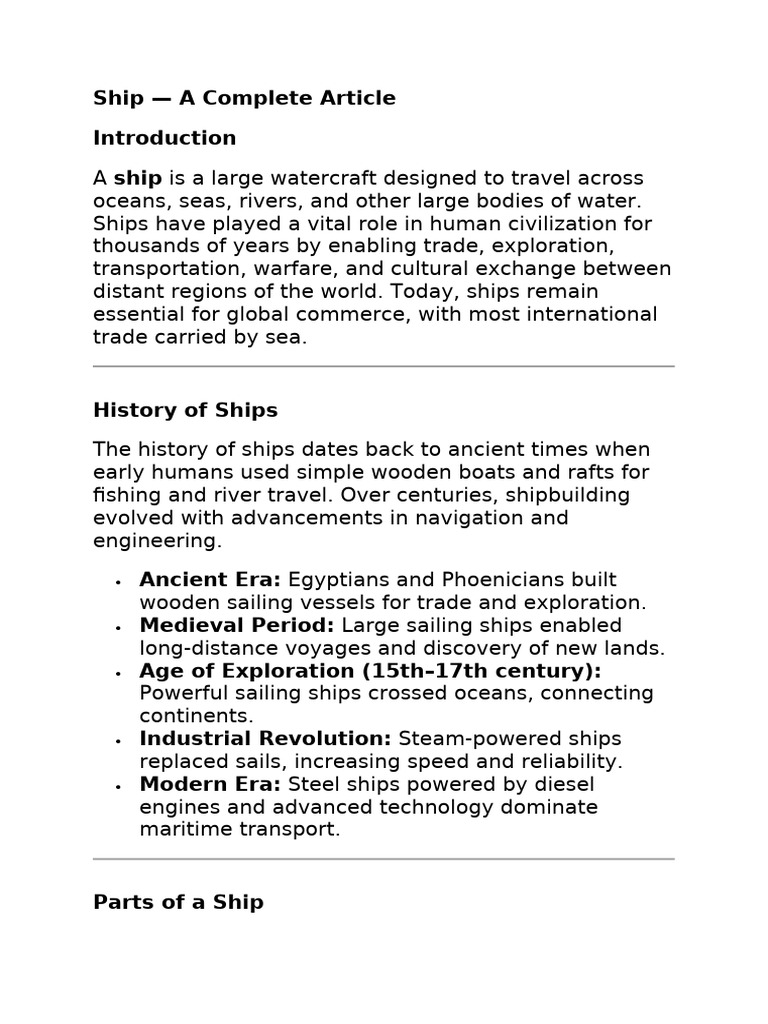Ship | PDF | Ships | Shipbuilding