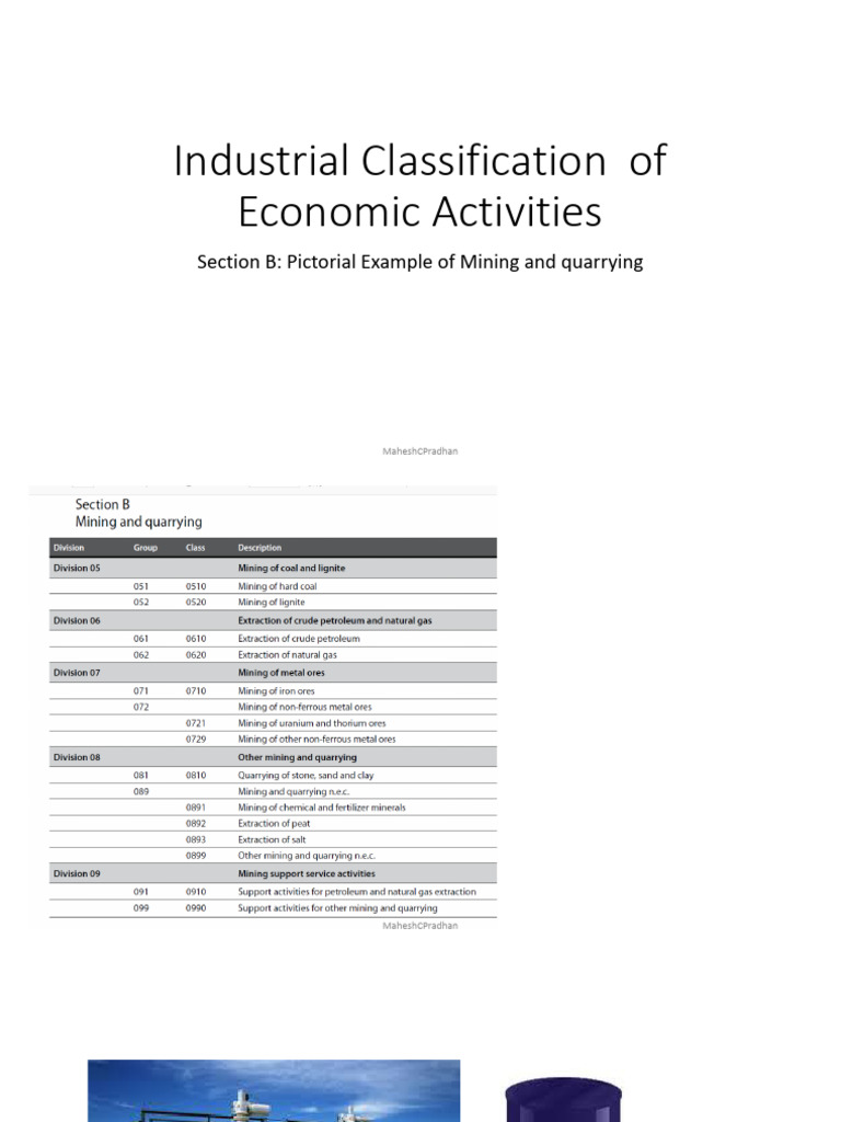 12 Industrial Classification of Economic Activities-Pictorial (B-C) | PDF