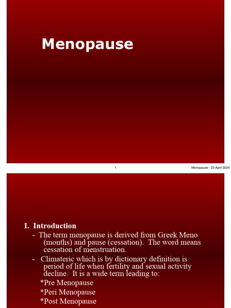 Menopause | PDF | Hormone Replacement Therapy | Menopause