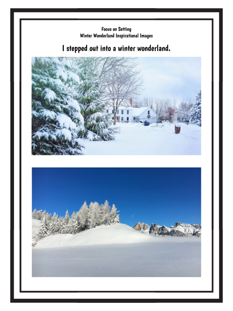 Planning - Descriptive Writing Lesson Winter Wonderland | PDF