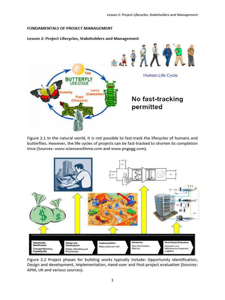 Lect 2 - List of Figures (Project Lifecycles, Stakeholders and ...