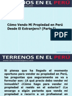 ¿Cómo Vendo Mi Terreno en Perú Desde El Extranjero? - Parte 1